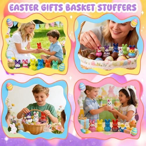30Pcs Bunny Slow Rising Squishy Toys,Bulk Stress Relief Fidget Toy Squeeze Bunny for Kids,Treasure Chest Prizes, Classroom Prizes for Boys Girls B0FSKHRB4G