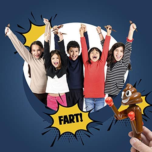 Farting Poop Pen with Punching Arms - Makes Funny Fart & Action Sound With Every Punch, Perfect Novelty Gift For Kids, Teens & Boys, Silly Gag Gift & Interactive Pen Toy With Big Laughs (Boxer)