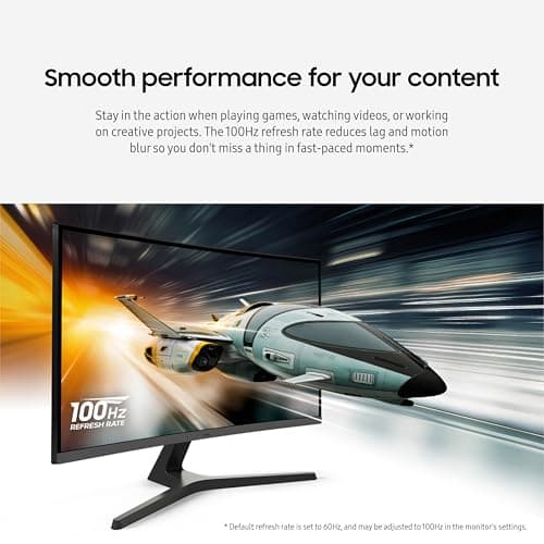 Samsung 32-inch S3 (S39GD) FHD 100Hz Curved Monitor, Game Mode, Eye Saver Mode, Multiple Connectivity with HDMI Port, Built-in Speakers, LS32D39DGANXZA, 2025