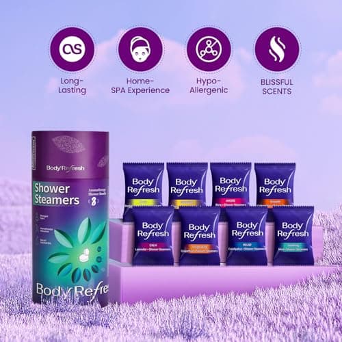 Shower Steamers Aromatherapy - Birthday Gifts for Women, 8 Pack Shower Bombs with Essential Oils, Stress Relief Home Spa Relaxation Gifts for Mom, Christmas Stocking Stuffers