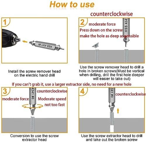 Gifts for Men,Damaged Screw Extractor Set-Christmas Stocking Stuffers for Men Adults Him,Mens Gifts for Dad,Husband,Stripped Screws Nuts & Bolts Drill Bit Tools for Easy Removal of Rusty Broken Screw