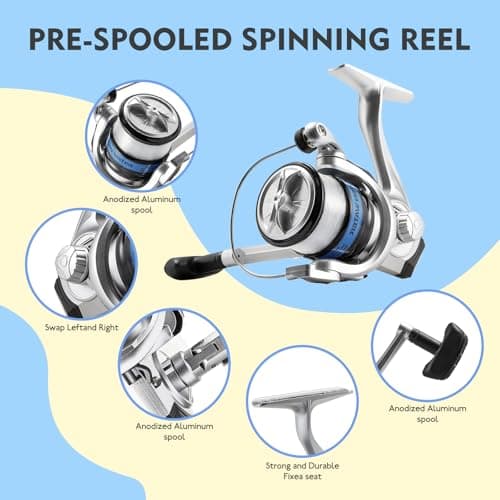 Telescopic Fishing Rod and Reel Combo Set, 2PCS Collapsible Fishing Poles, Fishing Kit with Spinning Reel Fishing Pliers and Lip Gripper, Travel Saltwater Freshwater Fishing Gear for Adults Beginners