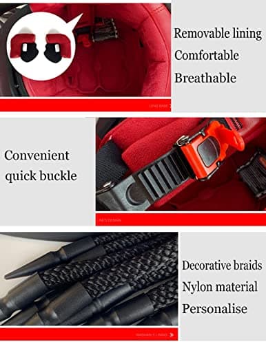 Motorcycle Full Face Helmet Front Flip Visor Helmet with Braids and Warning Lights for Men Women Offroad Cruiser Chopper DOT/ECE Approved Personalized Motorcycle Helmet