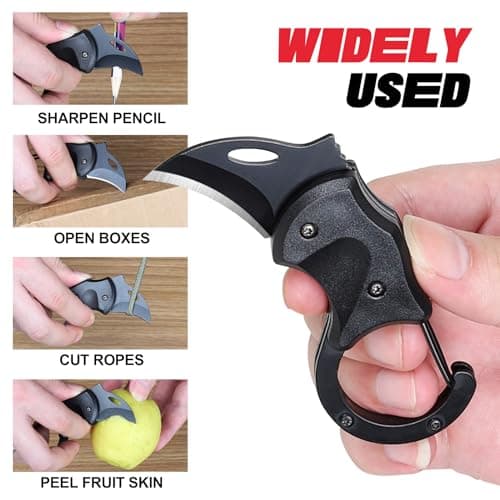 ZAVIT Gifts for Men Brother, Small Pocket Knife for Men, Christmas Stocking Stuffers, Self Defense Keychain, Box Cutter EDC Gadgets for Husband Him, Unique Gifts ldea for Camping Fishing Hiking