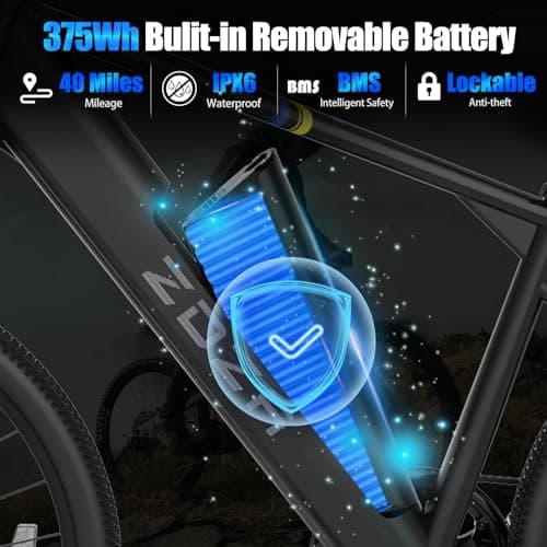 Electric Bike for Adults, 1000W Peak Motor, 60 Miles 22Mph Electric Bike, 26" Commuter E Bikes with 48V Built-in Removable Battery, Step-Thru Ebike, Adjustable Stem, 7-Speed & Front Suspension