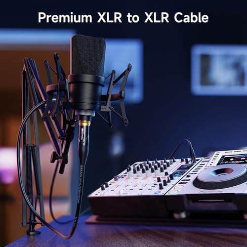 Cable Matters 2-Pack Premium XLR to XLR Cables - 6ft, Male to Female Microphone Cable, Oxygen-Free Copper (OFC) Mic Cord, Black