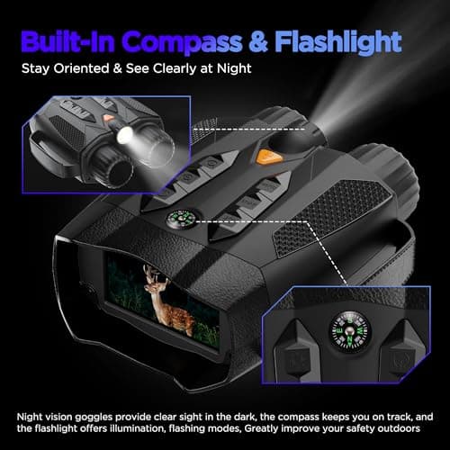 Night Vision Goggles for Adults 4k: Tactical Binoculars with Camera - Infrared Goggles for Hunter - Digital Electronics Gift - Hunting Gifts for Men/Dad/Husband - Cool Tech Gadgets for Camping/Boating