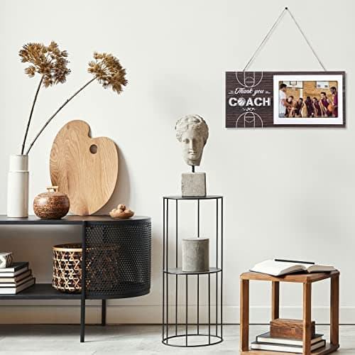 Sumind Sport Graduation Coach Picture Frame Football Softball Baseball Soccer Basketball Volleyball Graduation Photo Frame Thank You Coach Gift 4" x 6"(Basketball)