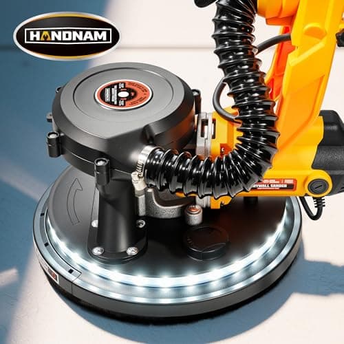 Electric Drywall Sander, 950W Drywall Power Sander with Vacuum Dust Collector, Variable Speed 800-2100RPM, LED Light, Dustless Wall Sander for Drywall, Popcorn Ceiling, Corner etc