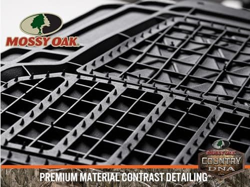 Mossy Oak Camo Trimmable Floor Mats - All Weather Protection - Trim to Fit for Car, SUV, Van, Trucks - Official Licensed Product (4 Pcs)