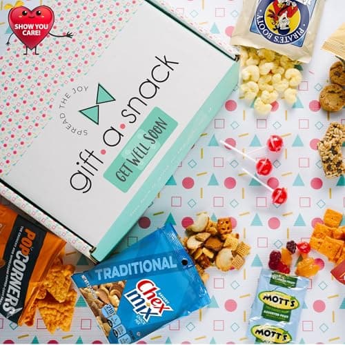 (45 Count) Greeting Card Feel Better Sweet Treats Gift Basket, Candies Chips Crackers Bars - Office Food Assortments Gift A Snack - Get Well Soon Snack Box Variety Pack Care Package B0BN96RG2S