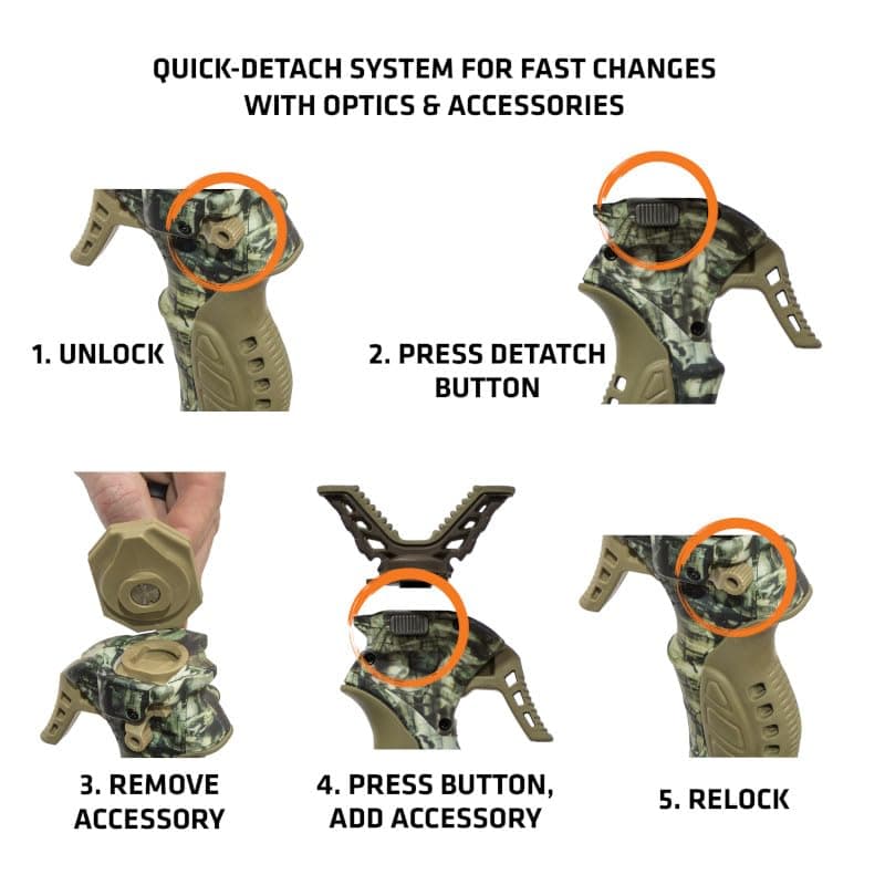 PRIMOS Hunting Trigger Stick Gen3 Shooting Stick, Adjustable Height, Quick-Detach Yoke, Durable and Lightweight, Ideal for Hunting, Shooting, and Photography