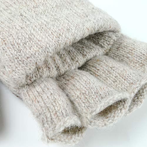 Illinois Glove Company 360 Rag Wool Glomitt Flip Mitten 3M Thinsulate Lined Tan