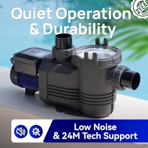 Aquastrong Variable Speed Pool Pump In/Above Pool Pump Energy Efficient High Flow Powerful Self Primming Swimming Pool Pumps with Filter Basket,Black