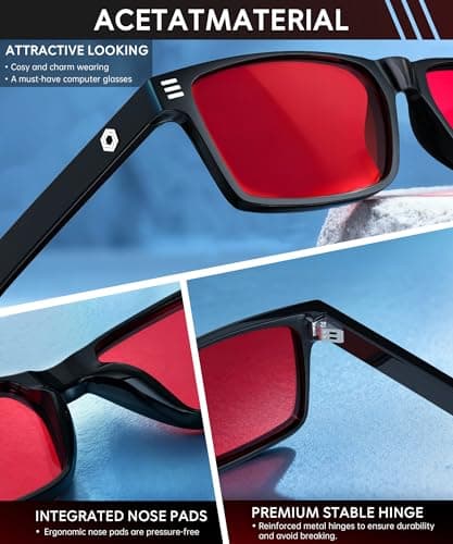 ANYLUV Blue Light Glasses Men Woman, Blue Light Blocking Glasses for Computer Gaming, Eye Strain Relief Eye Protection