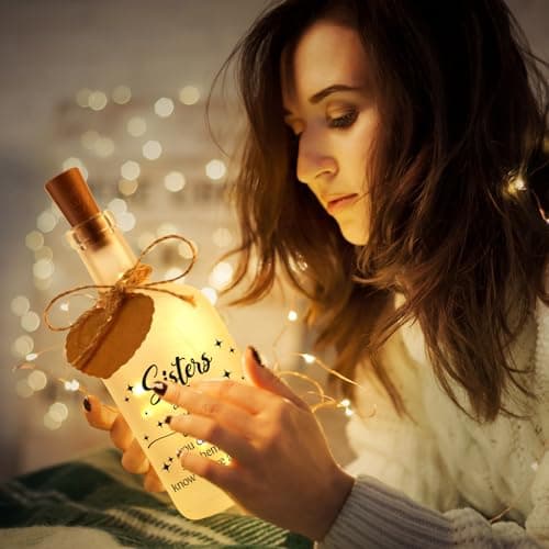 Sister Gift Sisters Birthday Gifts Birthday Gifts for Sisters from Sisters Brother Christmas Mothers Day Valentines Day Gift for Sisters Adult Decorations Decorative Bottle Jar Lighting