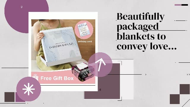 50 Birthday Gifts for Women, 50th Birthday Blanket with Gift Box, 50th Birthday Decorations Gift Ideas for Her, 50 Year Old Gifts for Women Turning 50 and Fabulous