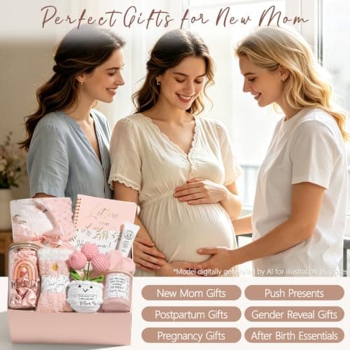Postpartum After Birth Essentials Kit Pregnancy Gift Basket for Expecting Pregnant First Time Mom Gender Reveal Push Present New Mom Care Package Postpartum Essential Pregnancy Gifts for New Mom to Be B0GXZYZQVB