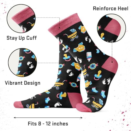Pregnancy Gifts for New Mom, Dad, Grandma - Funny Socks For Expecting Dog Mom, Dog Dad - Stocking Stuffers B0H376KX6V