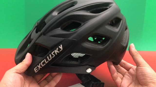 Exclusky Bike Helmet Mountain Bike Helmet for Adults Lightweight MTB Cycling Helmet for Men Women Adjustable Bicycle Helmet with Visor