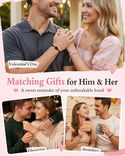 UNGENT THEM Pinky Promise Forever Love Knot Bracelets for Couples–Birthday Anniversary Valentines Christmas Gifts B0FNDC3ZRQ