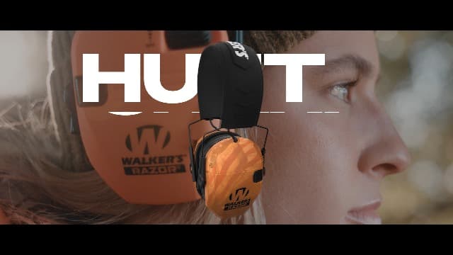 Walker's Razor Slim Ultra Low Profile Compact Design Adjustable Range Shooting Hunting Hearing Protection Electronic Earmuffs