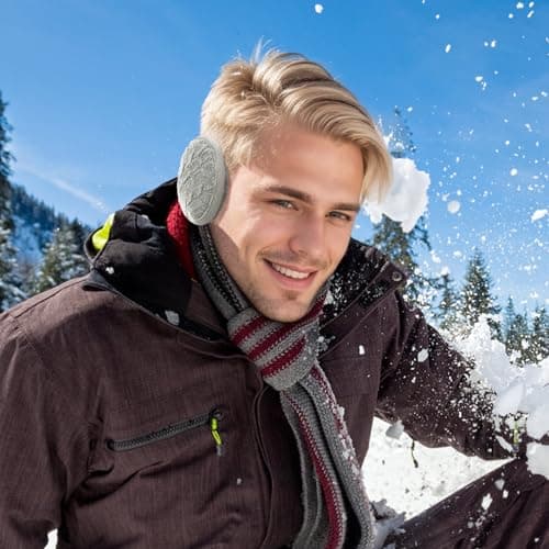 Oweisong Knit Ear Muffs for Winter Unisex Warm Ear Covers Men Women Foldable Ear Warmers Winter Accessories