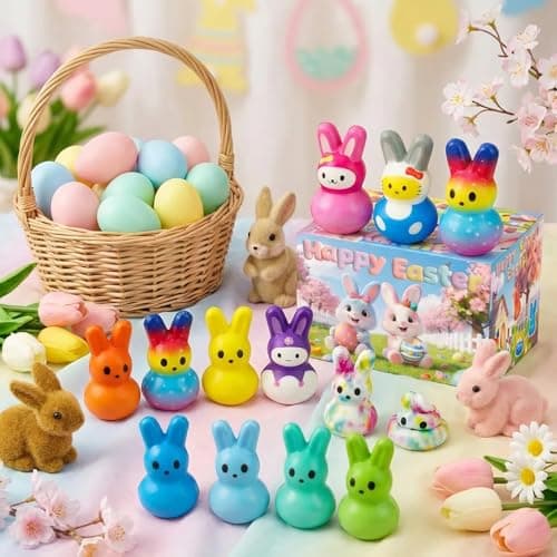 30Pcs Bunny Slow Rising Squishy Toys,Bulk Stress Relief Fidget Toy Squeeze Bunny for Kids,Treasure Chest Prizes, Classroom Prizes for Boys Girls B0FSKHRB4G