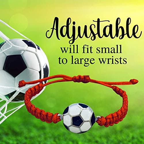 Soccer Bracelet, Soccer Jewelry, Adjustable Unisex Soccer Paracord Bracelets - Soccer Gift