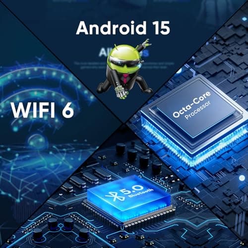 WXUNJA Android 15 Tablet,11 Inch Tablets with Octa Core Processor, 12GB RAM 128GB ROM 1TB Expand, Widevine L1, 8000mAh Battery, 2.4/5Ghz Dual WiFi/GPS/FM, 5/8MP Cameras, Case Included, Blue
