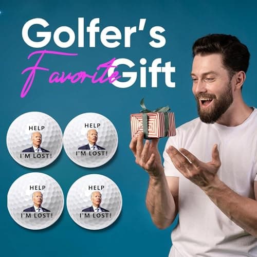 4 Pcs Funny Golf Balls for Birthday, Father’s Day Christmas Novelty Golfer Gift for Dad Coworkers Golfers Golf Lovers B0FW4ZZ81Y
