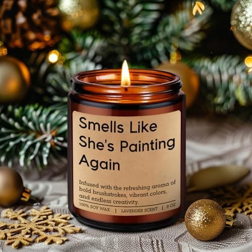 Funny Appreciation, Christmas, Birthday Gifts for Artists, Art Teacher Women, Watercolor Artists, Art Lovers, Painting Lovers LEADO Candle - Gifts for Artists Women, Painters, Artist Gifts for Women B0FNWBCXDL