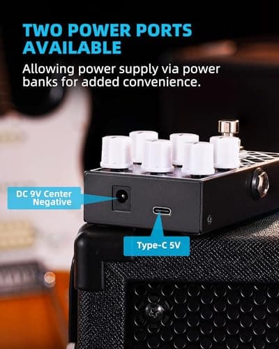 LEKATO Amp Simulator Guitar Effect Pedal with True Bypass Clean to Overdrive for Electric Guitar Bypass (EP-01)