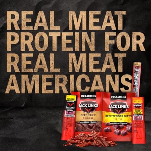 Jack Link's Beef Jerky Gift Basket Variety Pack - Includes Jerky, Meat Sticks, and Beef Steaks, Great Gift for Men, Perfect Hunting Trip Snacks, 15-Piece Assorted Meat Snack Pack