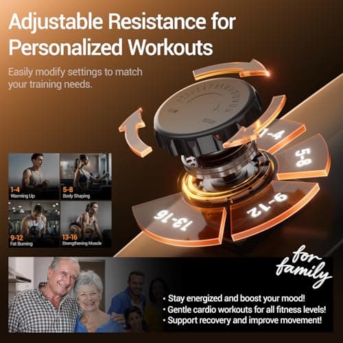 CURSOR FITNESS Recumbent Exercise Bike, Quiet Recumbent Stationary Bike for Adults & Seniors, Magnetic Stationary Bike with 16-Level Resistance, Supports 350LB, Heart Rate Handle & LCD Display