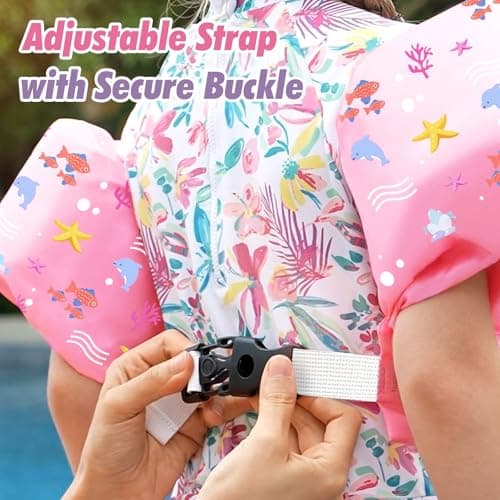 HeySplash Swim Vest for Kids, Toddler Pool Floaties, Children Swimming Vest with Adjustable Strap, Swim Jacket Water Wing Arm Float, Puddle Sea Beach Boat Jumper Boy Girl Baby