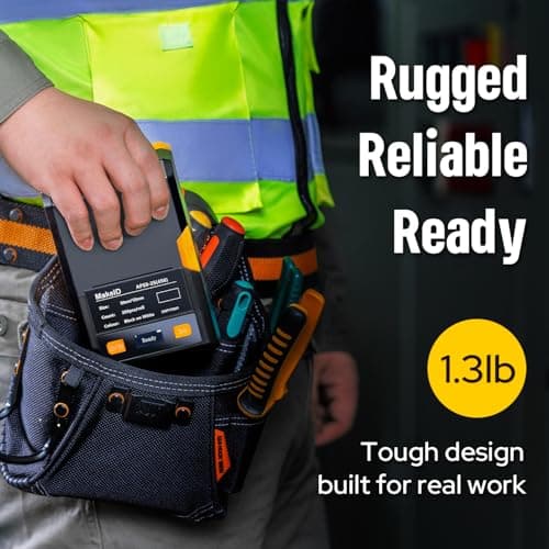 Makeid EP53 Portable Industrial Label Maker, 2" Print Head Bluetooth Label Printer, Mobile APP & PC Editor Compatible, 2000mAh Li-ion Battery, Come with 1" H x 2" W Label for Job Sites