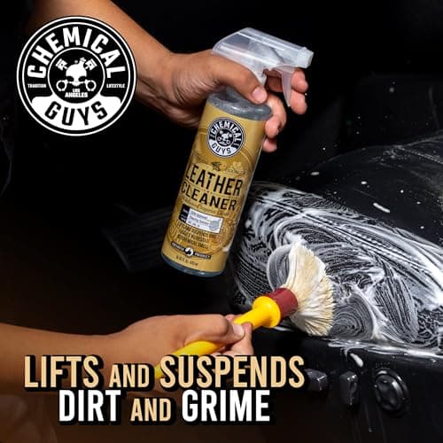Chemical Guys Leather Cleaner and Conditioner Kit - 2 Bottles (4 oz Each), Car Cleaner and Conditioner, Safely Cleans & Conditions Leather Car Interiors, Furniture, Shoes, Boots, Bags, Apparel & More