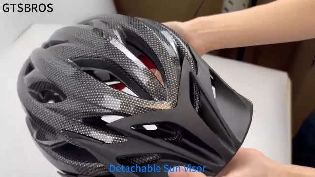 Bike Helmet with Visor for Men Women – Lightweight Road & Mountain Bicycle Helmet – Adjustable Adult Cycling Helmet for Commuting, MTB & E-Bike, CPSC Certified