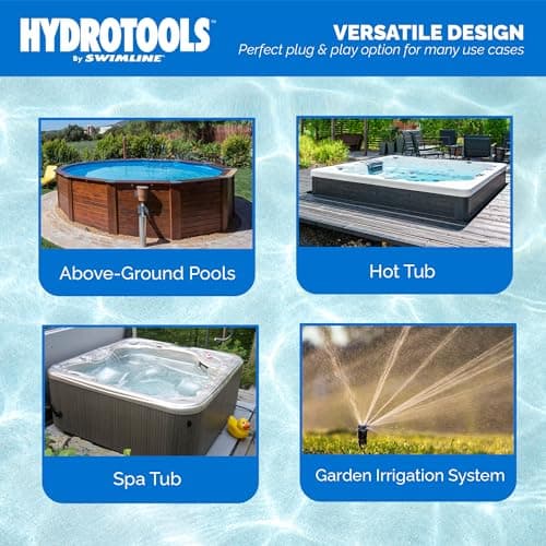 SWIMLINE HYDROTOOLS Above-Ground Pool Motor Pump, 2-Speed, Hydro-Flo 1 HP w/ 5280 GPH, Horizontal