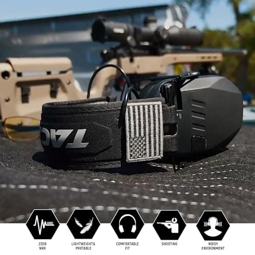 Shooting Earmuff, Ear Protection for Gun Range, Active Noise Reduction NRR 23dB For Hearing Protection
