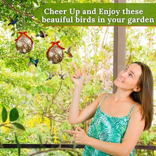Hummingbird Nesters - Bird Nesting Material Holder for Wild Birds - Humming Bird House Materials Gifts for Bird Watching Nature Lovers - Refillable Outdoor Nesting Station to Build a Nest