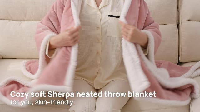 Electric Shawl Wrap with Pockets, Wearable Heated Poncho Hoodie with 6 Heating Levels & 2-10 Hours Auto Shut Off, Home Office Westinghouse Wearable Heated Throw Blanket Flannel Sherpa 50x60 Inch Navy B0CSS5PQ42