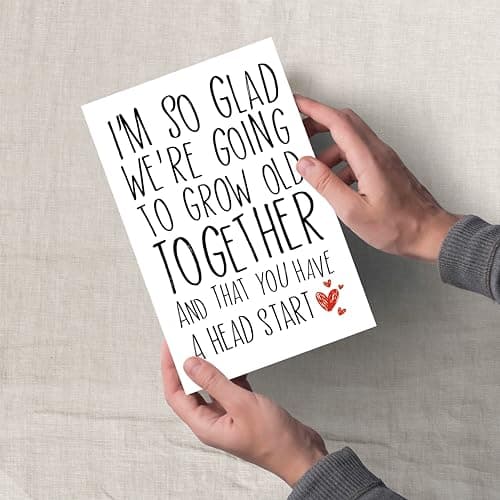 Funny Birthday Card for Husband from Wife, Grow Old Together Humor Birthday Card Gift for Older Husband, Sarcastic Happy Bday Cards for Him Men Husband Hubby B0H146F7BP
