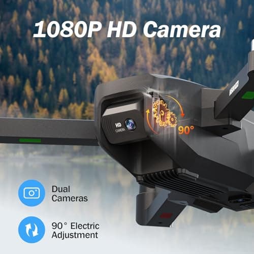 GPS FPV Drone with EIS Camera for Adults, 4.5 Inch LCD Screen on Controller，Al Track with Professional GPS，Follow Me, Auto Return，Easy Fly and Foldable Quadcopter for Beginners，Under 249g