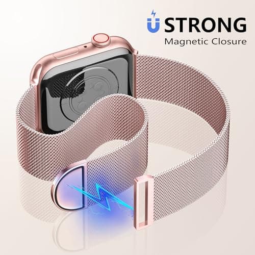 Zedoli Metal Band Compatible with Apple Watch Band 40mm 38mm 41mm 45mm 44mm 42mm 46mm for Women Men, Stainless Steel Milanese Mesh Loop Magnetic Wristbands for iWatch Series 11 10 9 8 7 6 5 4 3 2 1 SE