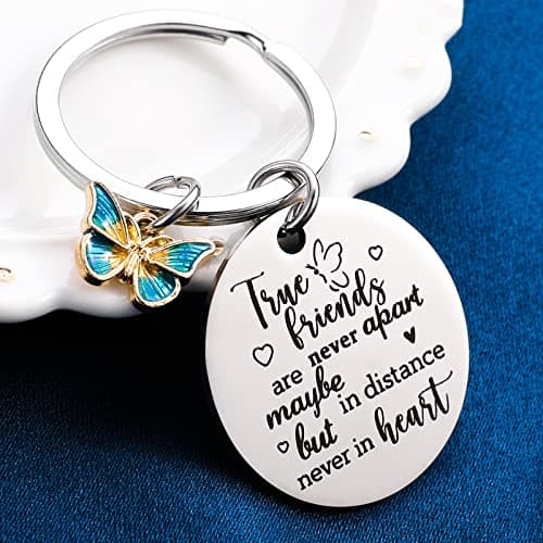 Ouligay Best Friend Keychain Friendship Gifts for Women Bestfriend Birthday Gifts for Women Bff Bestie Long Distance Friendship Best Friend Graduation Coworker Leaving Going Away Goodbye Farewell Gift