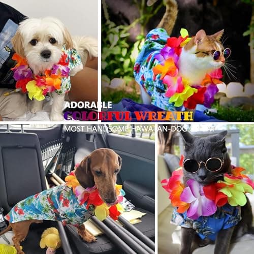 Dog Pool Float, Funny 6-in-1 Inflatable Dog Floats for Pool, Pet Floatie Raft for Small Dogs, Puppy and Doggies, Pink Flamingo