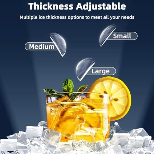 Antarctic Star Crescent Ice Maker, Slow-Melting Countertop Ice Maker, 27 Lbs/24H, 16Pcs in 15Mins, Self-Cleaning,24-Hour Timer, for Home/Kitchen/Office/Party