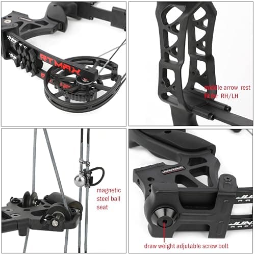 Compound Bow Dual-use for Arrows and Steel Ball,Hunting Bows,40-70lbs Adjustable,Short-Axis Compound Bow Set for Archery Outdoor Hunting Target Shooting Bow Fishing